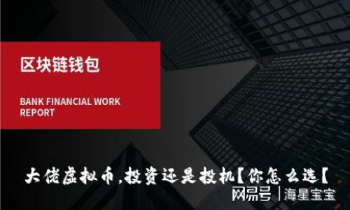 大佬虚拟币,投资还是投机?你怎么选?