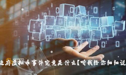 政府虚拟币事件究竟是什么？听我给你细细说！